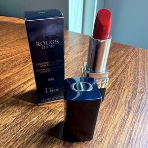 ROUGE DIOR Couture Lipstick - Color 999, Satin Finish, Hydrating, Long Wear